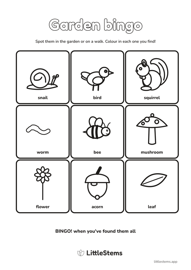 Pages from the garden activity pack